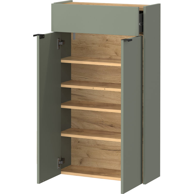 Nyack Rectangle Accent Cabinet, Taupe Green