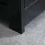 Armoire de salle de bain sous le lavabo avec 2 portes et tablette, meuble-lavabo à piédestal, noir-126590445