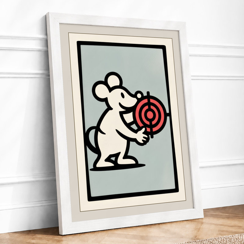 Target Held Graphic Art - Framed Print, A1 - 84.1 x 59.4 cm, White