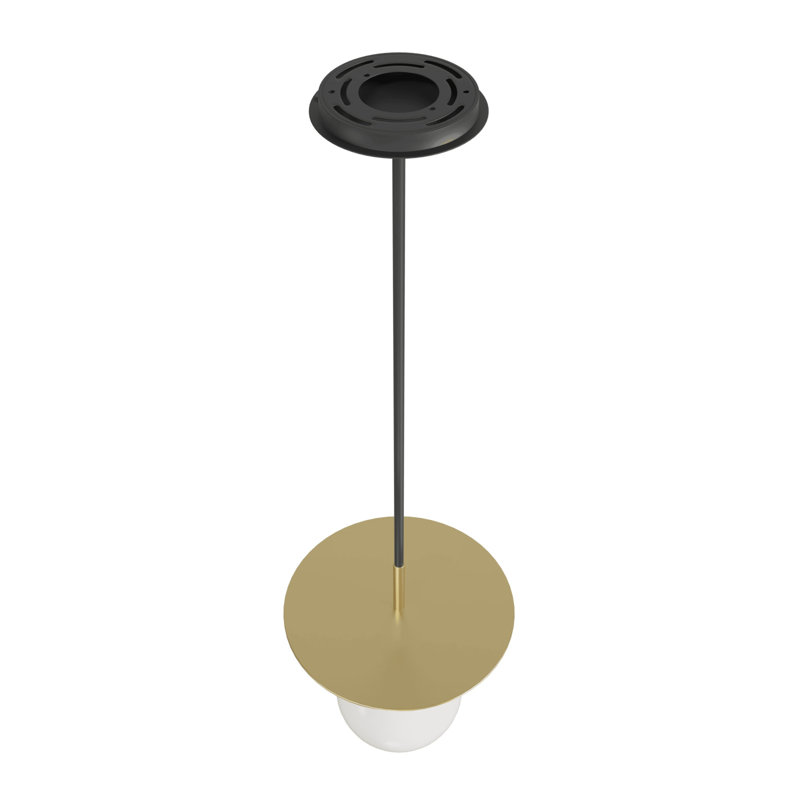 Luminaire suspendu 1 lumière Newport Collection, Laiton brossé / noir