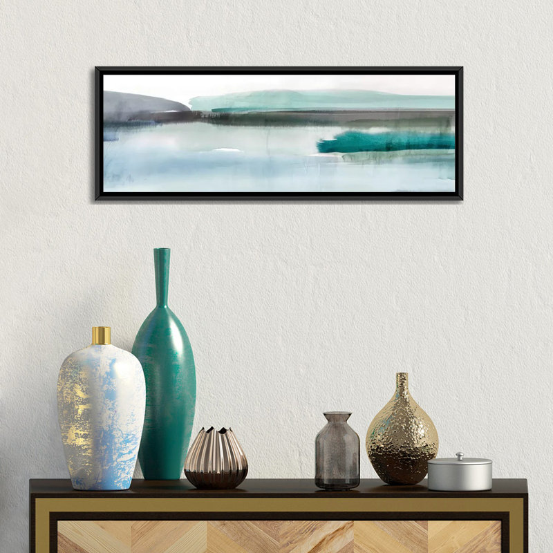 «Slide Away I» par Isabelle Z - impression panoramique, Toile avec cadre noir, H 12 po x l 36 po x 1,5 po