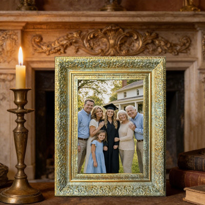 Cadre photo décoratif doré antique 1PC pour photos et portrait 11 "x 14"