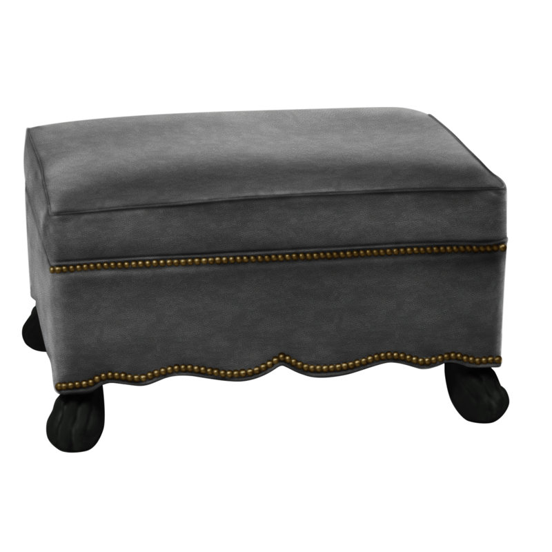 Ottoman, Performance Twill Natural, Brushy Bayou