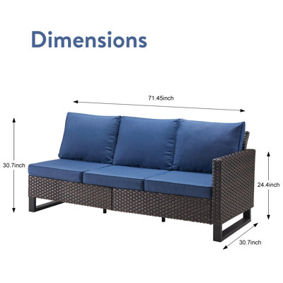Ingvald 71.45" W U-Shaped Patio Sectional
