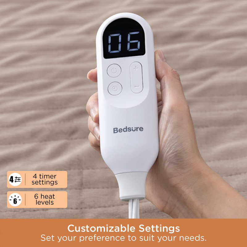 Cozy Winter Collection Electric Blanket - Dual Control Heated Blanket , Fast Heating with 10 Time Settings & 10 Heat Settings