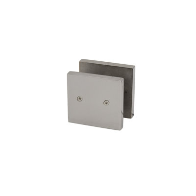 Pince pour devant de centre commercial FHC CMF18 180 degrés pour verre de 3/8 po à 3/4 po - Acier inoxydable poli
