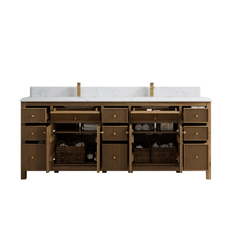 Ensemble de meuble-lavabo double 84 po Sonoma, Empira blanc