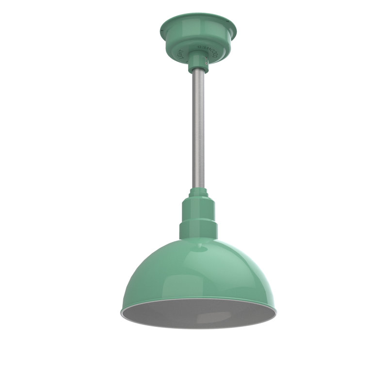 Dipkarpaz 1 - Light LED Single Pendant, Jade/Galvanized Silver, 48" H x 12" W x 12" D