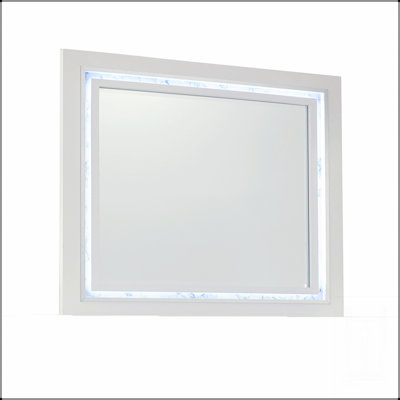 SKYE LED-Lit Large Scale Mirror With Durable Rubberwood Frame, Perfect For Enhancing Light And Space In Any Room