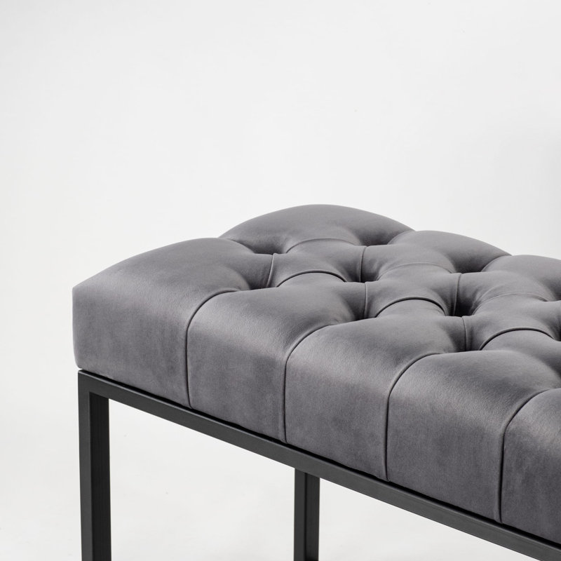 Follmer Velvet Upholstered Bench, H50 x W80 x D30cm