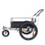Remorque et poussette 3-en-1 pour vélo utilitaire robuste - Chariot utilitaire à cadre en acier avec pneus de 20 po, capacité de 110 lb