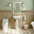  PureForm 21.62 in. W x 18.90 in. D Round Pedestal Combo Single Bowl White Ceramic Bathroom Sink with Overflow Drain