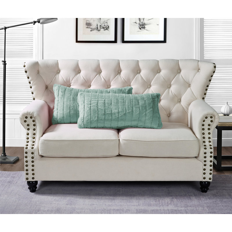 Housse de coussin en polyester Super Mink, Jadéite