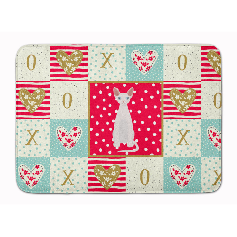 Charvi Patchwork Memory Foam Non-Skid Kitchen Mat, Devon Rex