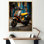 Urban Scooter Street Art, reproduction d'art sur toile
