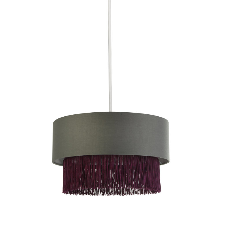 22cm H Fabric, Metal, Plastic And String Traditional in Grey And Purple
