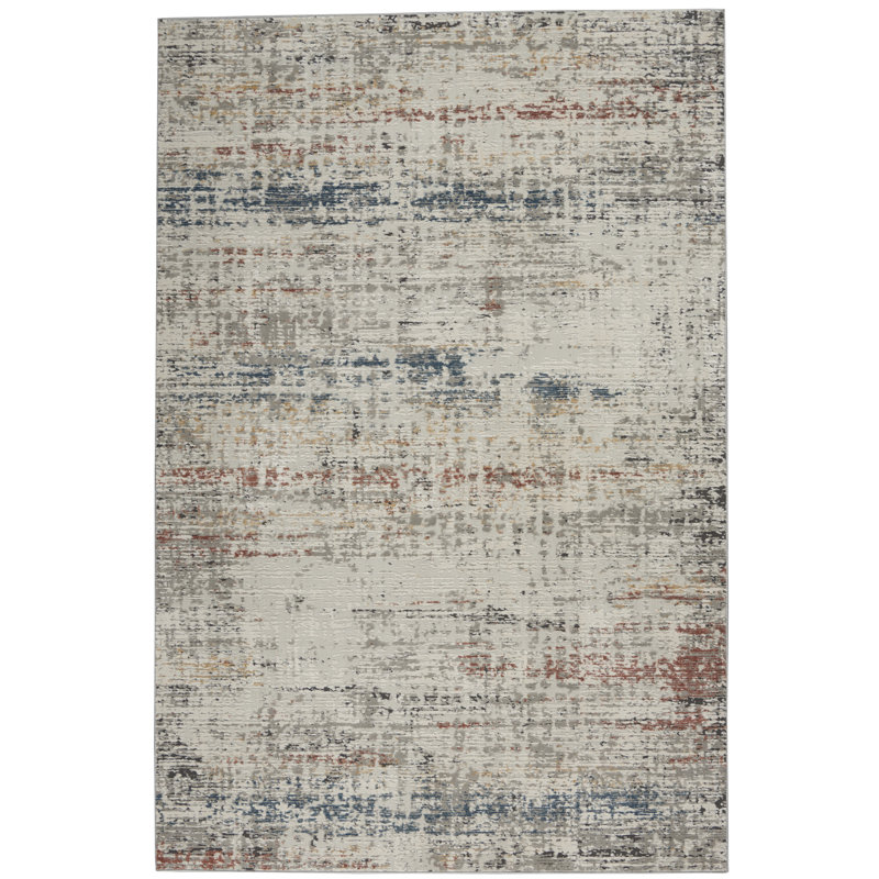 Tapis gris Modern, Rectangle 5 pi 3 po x 7 pi 3 po