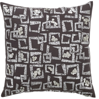Embellished Embroidery Feather Down Fill Pillow Cover & Insert