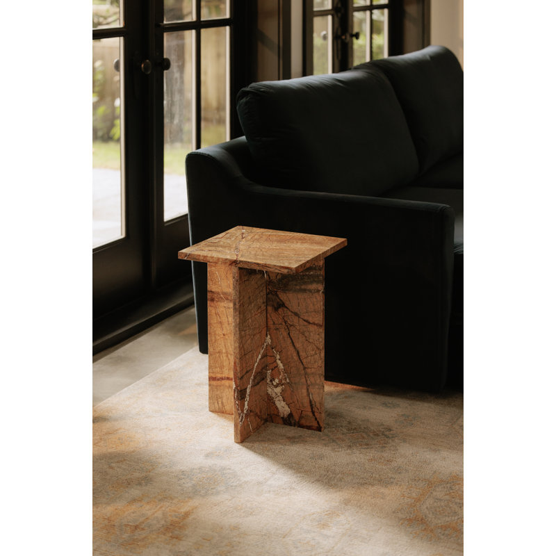 Blair Marble End Table, Gold Marble