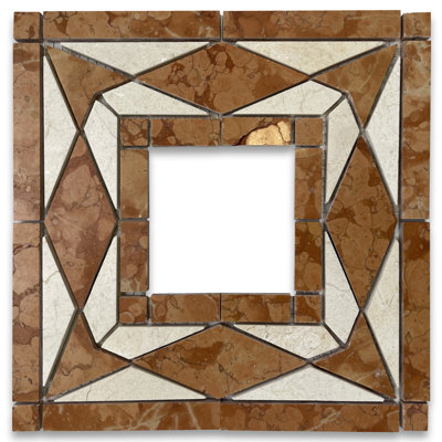 4.6 in. x 4.6 in. Polished Marble Tile