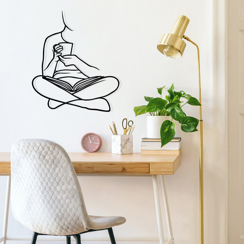 Stylish Decorative Metal Wall Accessory, Black, 17.5 x 20.5 inches | 100% Metal Construction, Thickness: 0.05 inches | Perfect for Home Decor, Adds Modern Charm to Living Room & Office Spaces
