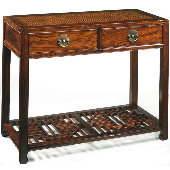 Hangzhou 105cm Solid Wood Console Table, Warm Elm