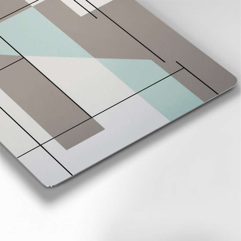 Minimalisme 87, art mural gris en métal, H 11 po x l 14 po