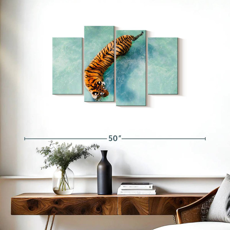 Tigre de la piscine Brampt, H 22 po x l 36 po