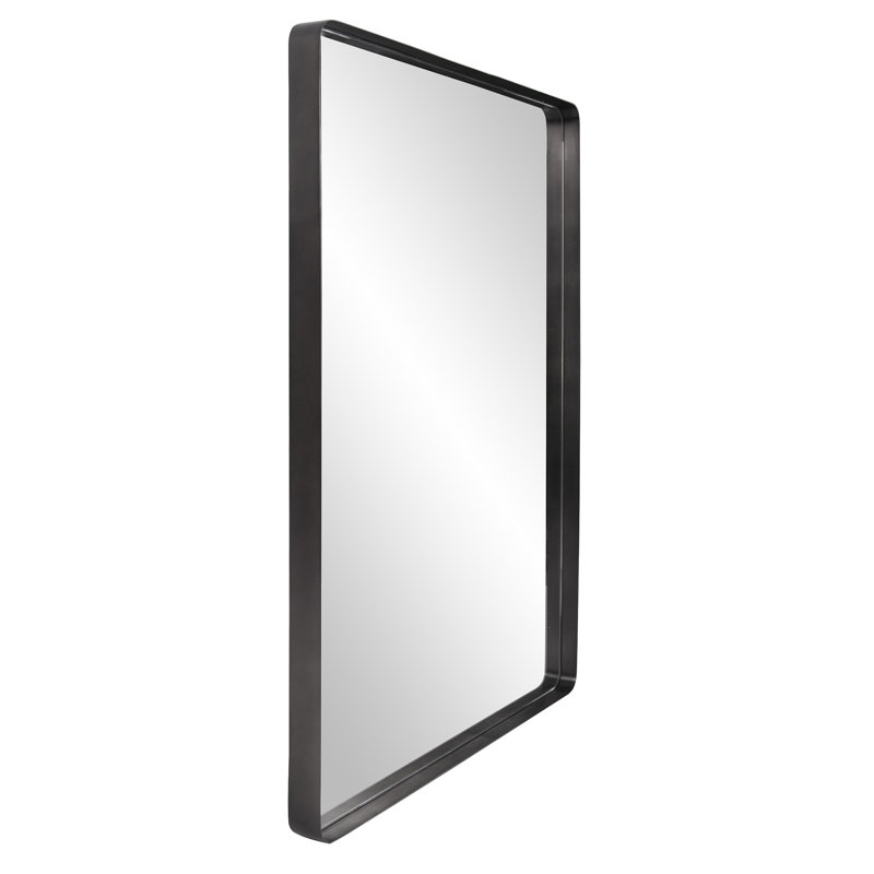 Miroir d'appoint Steele, 40 po x 30 po , Noir, noir, noir, noir