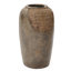 Vase en céramique texturée de style faïence vieillie, de 31 cm de hauteur