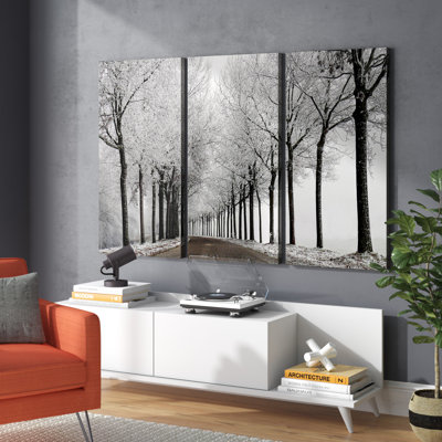 Winter Curve - Toile tendue, reproduction d'art à multiples images