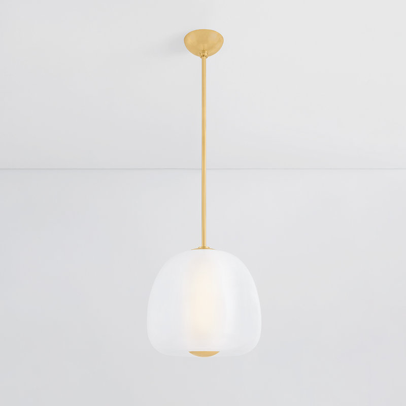 SCRANTON Pendant, Brass, 14.25" H x 15" W x 15" D