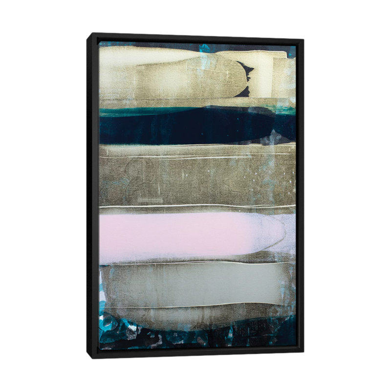 « number stripe i », impression sur toile, H 26 po x l 18 po x P 1,5 po, Toile avec cadre noir, Pas de tapis