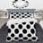 Black Circles Pattern Polyester Dots Duvet Cover