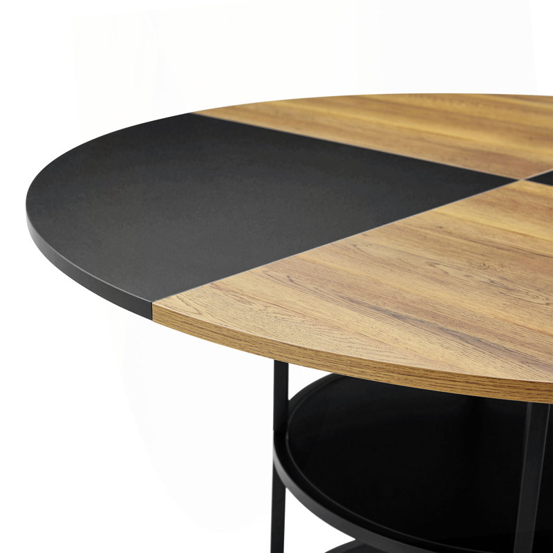 Ensemble de table et de chaises.Une table de salle à manger moderne épissure circulaire de 47,3 pouces de diamètre - rangement double couche.