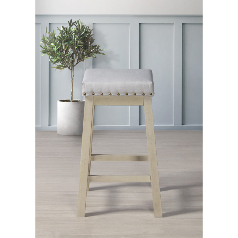 Tabouret de comptoir 25,4 po Angelino, Gris antique