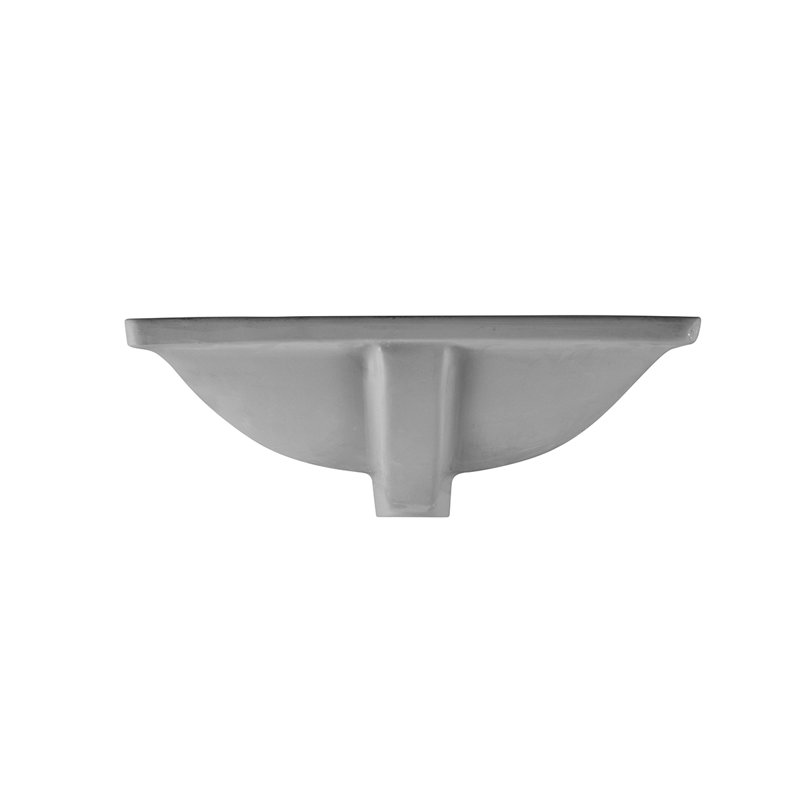 Glossy White Ceramic Square Undermount Bathroom Sink