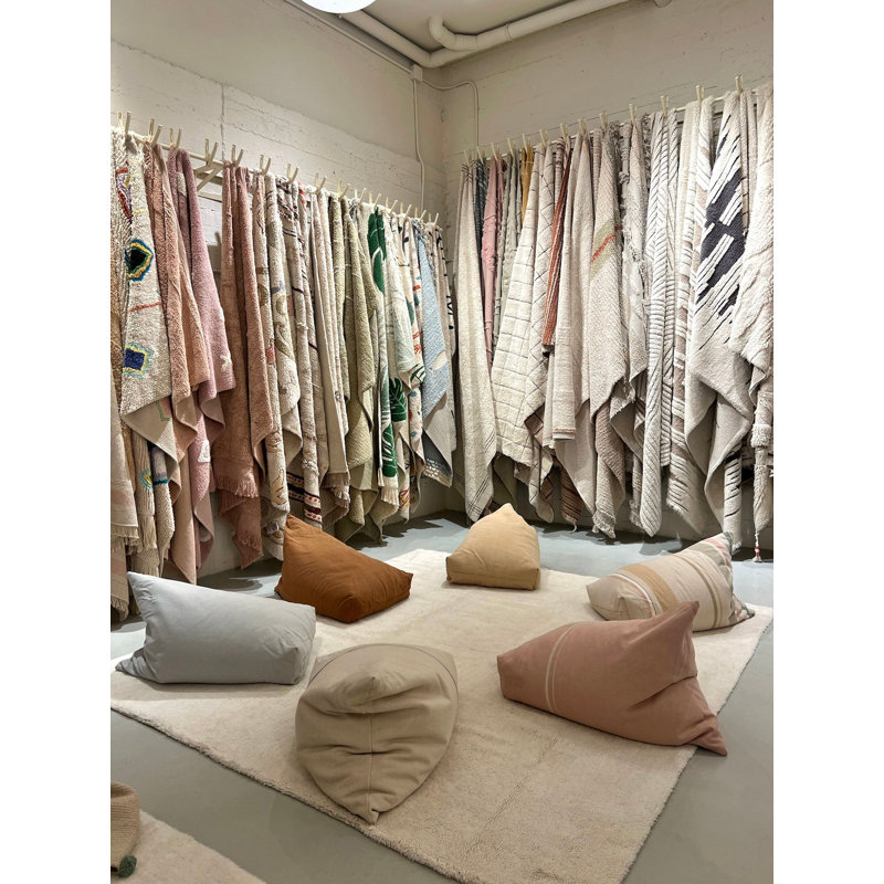 Fauteuil à billes exclusif en ligne, Mélange de coton brun