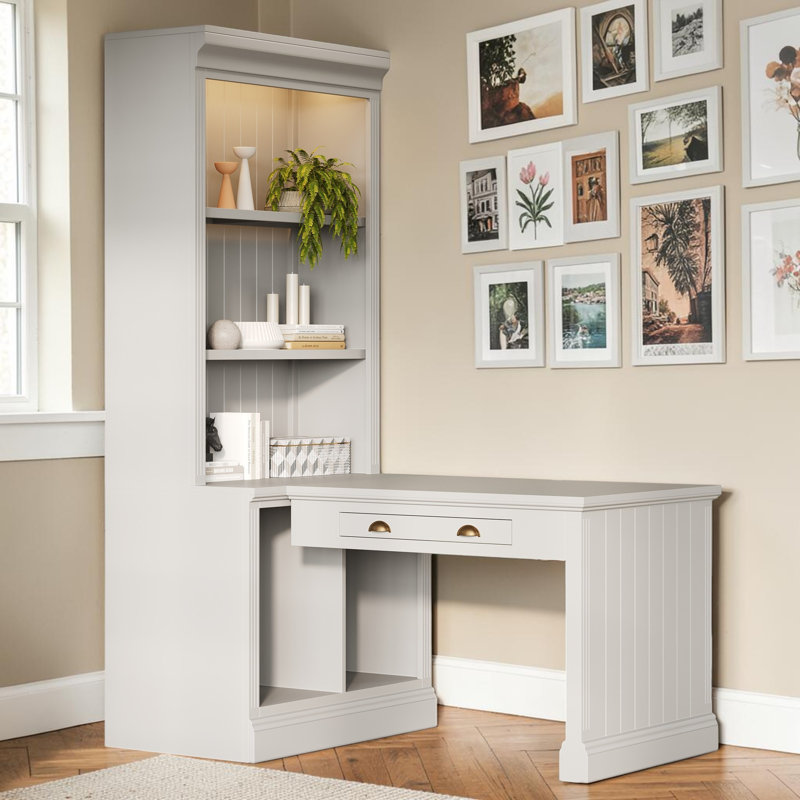 Computer Desk With Tall Bookshelf