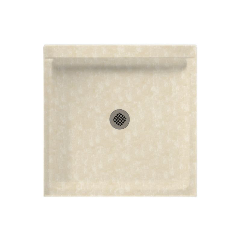 32'' W 32'' D Square Single Shower Base, Bone