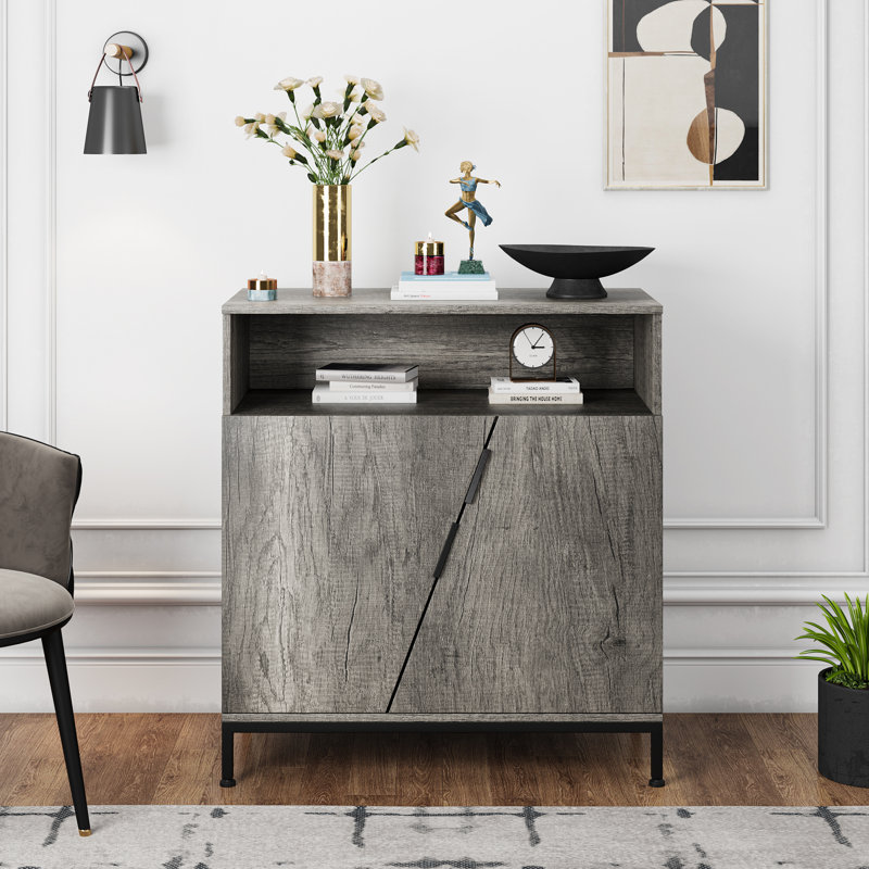 Buffet Akifah de 31,5 po de largeur, gris