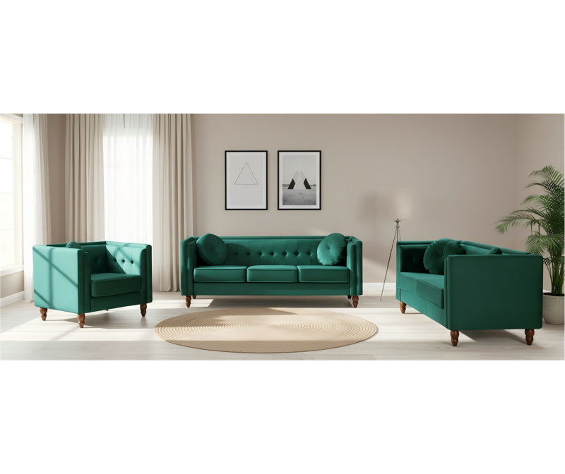 Canapé 2 places Chesterfield, Green