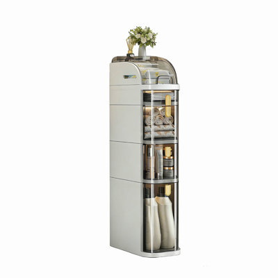 Bathroom Floor Cabinet, 5-Tier Narrow Bathroom Storage Cabinet For Small Space