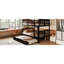 Lit double au-dessus d'un lit superposé, lit gigogne simple, garde-corps de longueur idéale pour la décoration de la chambre à coucher