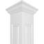 Ensemble de colonnes à double panneau surélevé en PVC Craftsman Classic Square-36090672
