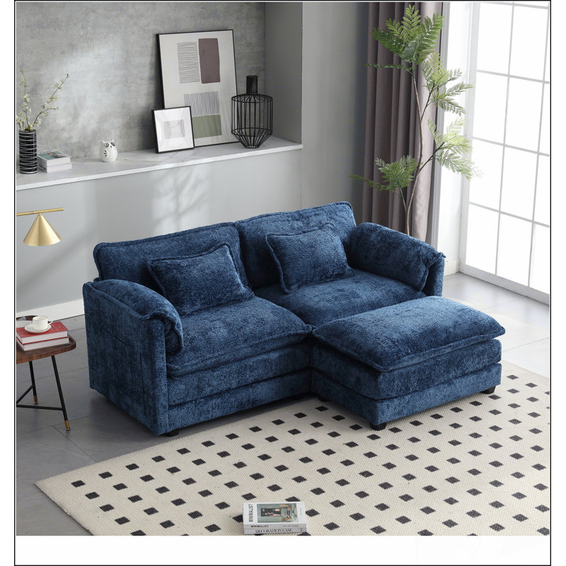 Hokku Designs Oversized Double Sofa with Chenille Fabric