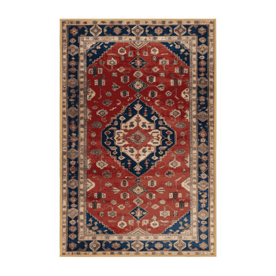 Machine Washable Persian Brown Area Rug