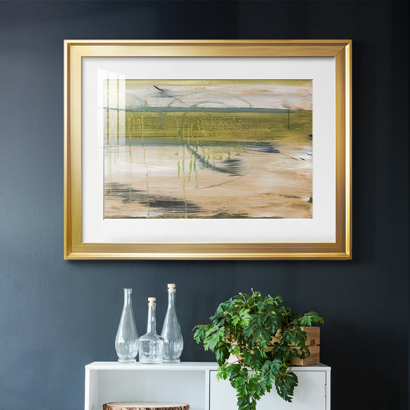 Aquatic Reflections I-FramedFramed Print W biseauté mat et verre, H 15 po x l 21 po x P 1,5 po, Or