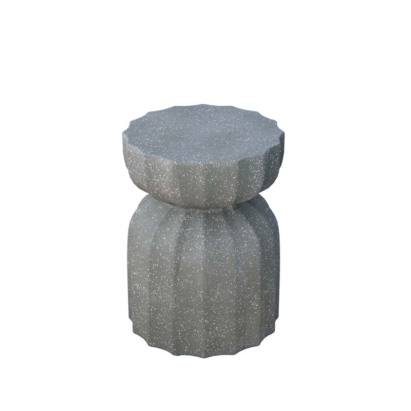Ensemble de table basse et de table d'appoint 13 "modernes et imperméables pour l'intérieur et l'extérieur, conception durable en ciment MgO
