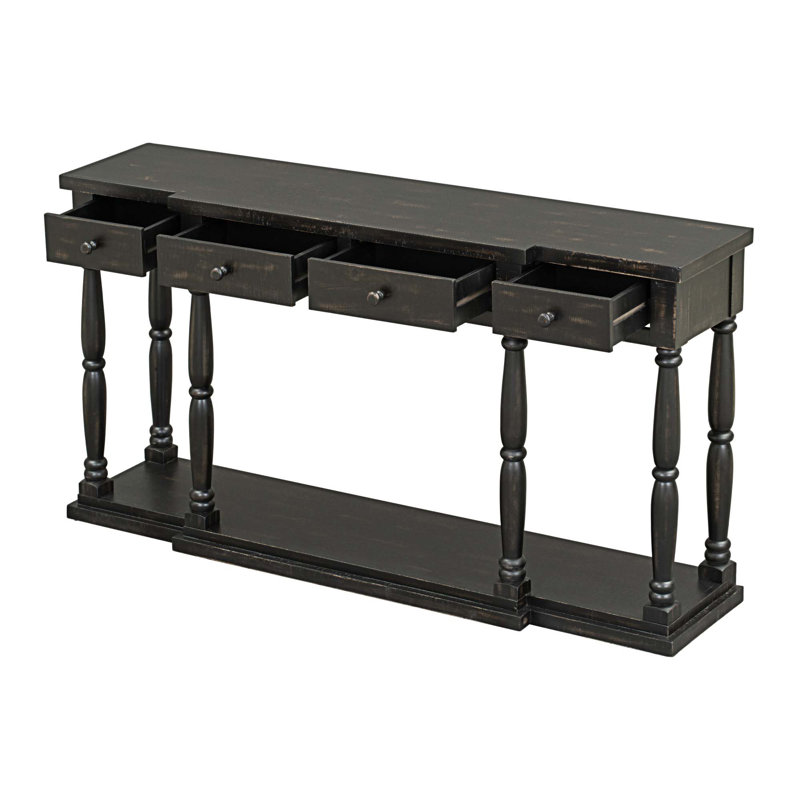Buffet moderne de 63 po Belldas, Noir antique